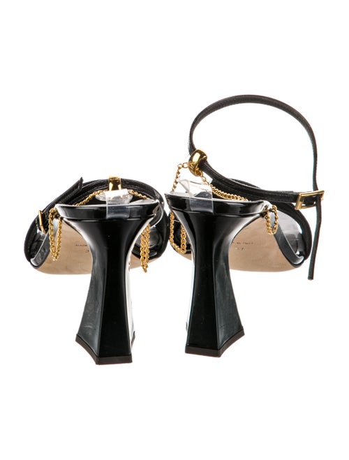 Giuseppe Zanotti Suede Chain-Link Accents Sandals