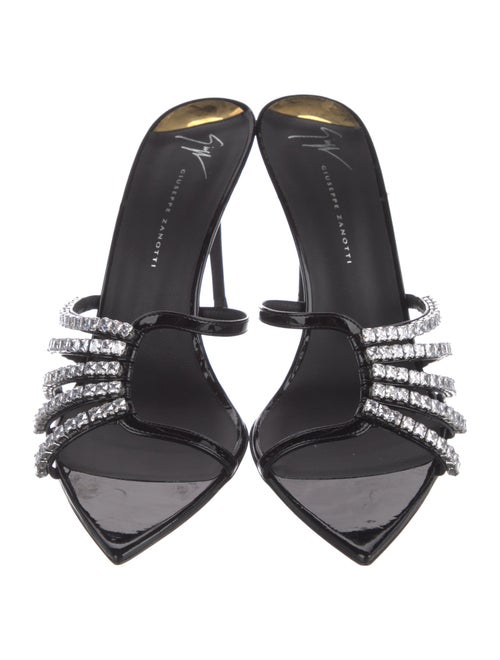 Giuseppe Zanotti Leather Crystal Embellishments Slides