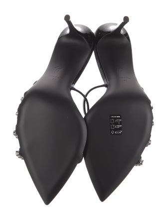 Giuseppe Zanotti Leather Crystal Embellishments Slides