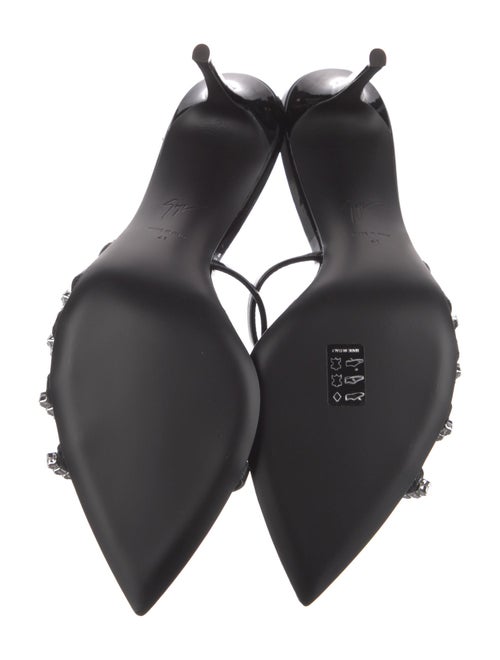 Giuseppe Zanotti Leather Crystal Embellishments Slides