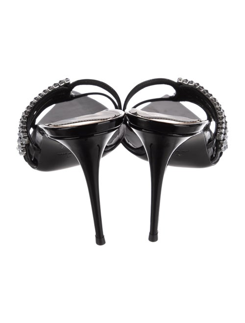 Giuseppe Zanotti Leather Crystal Embellishments Slides