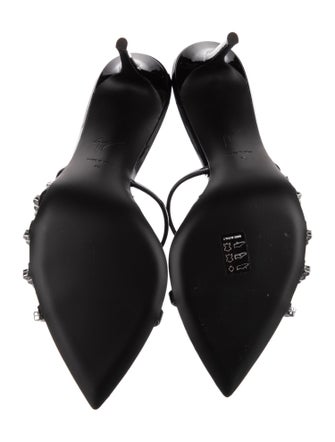 Giuseppe Zanotti Leather Crystal Embellishments Slides