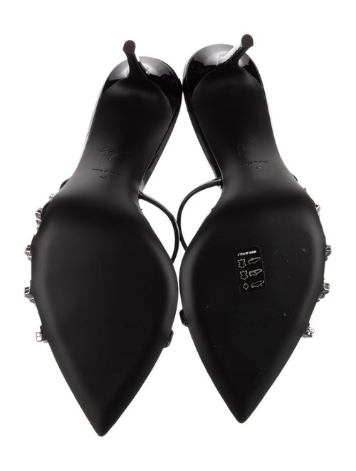 Giuseppe Zanotti Leather Crystal Embellishments Slides