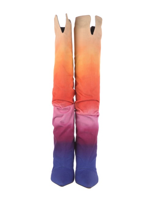 Giuseppe Zanotti Canvas Tie-Dye Print Sock Boots