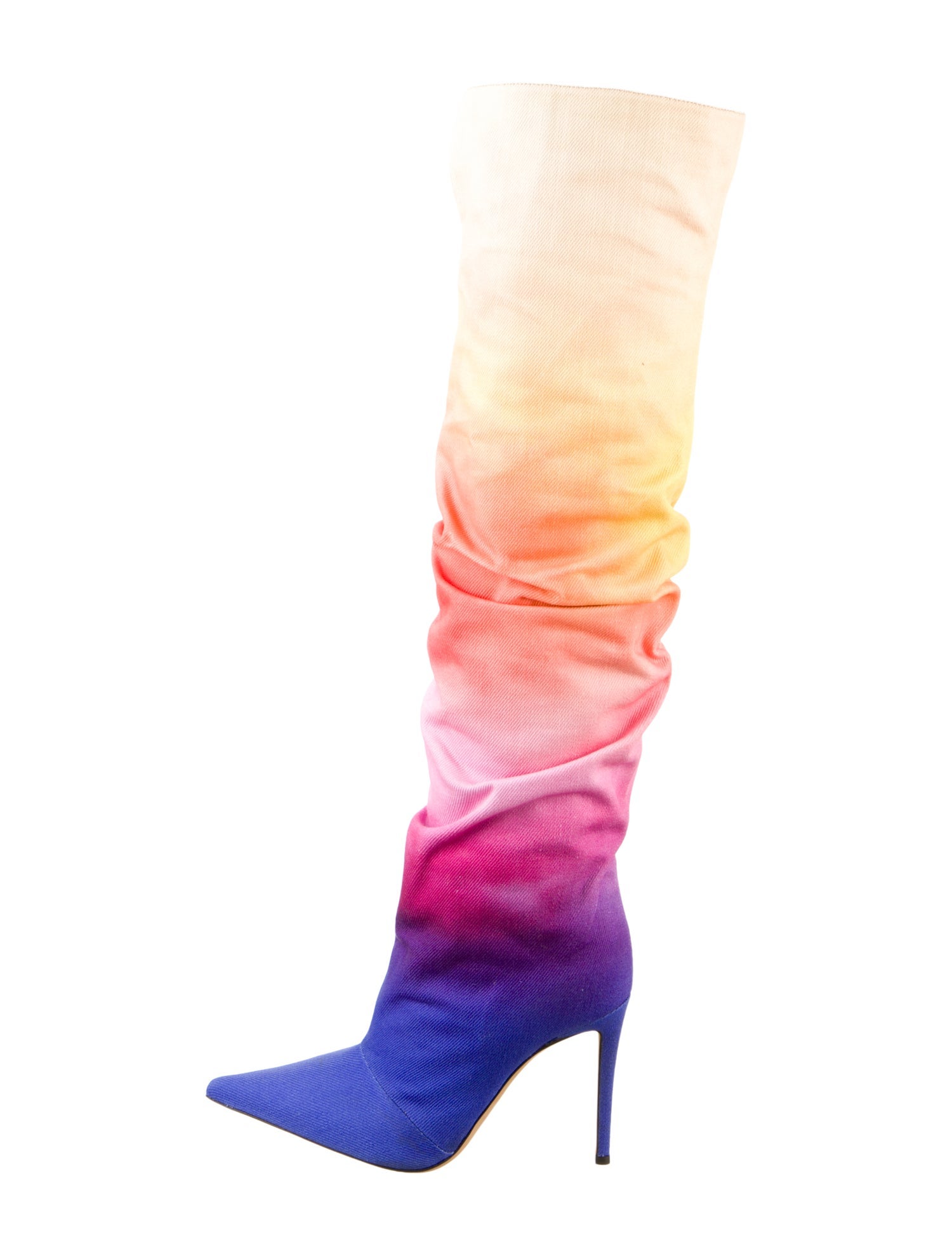 Giuseppe Zanotti Canvas Colorblock Pattern Sock Boots