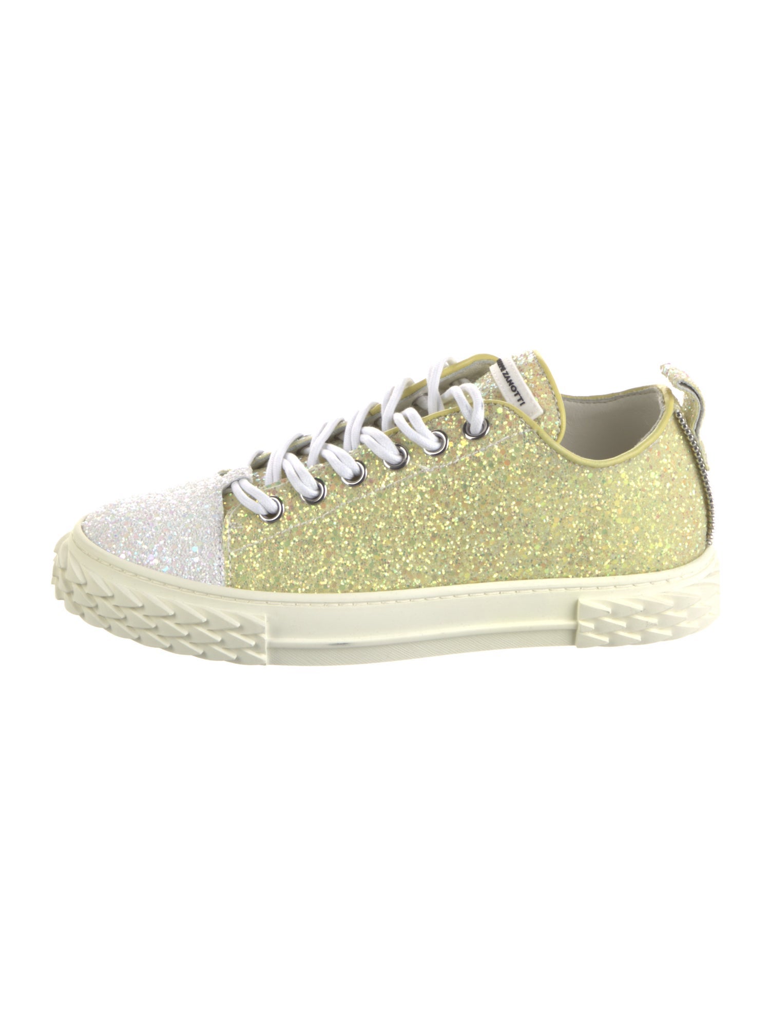 Giuseppe Zanotti Glitter Colorblock Pattern Sneakers w/ Tags