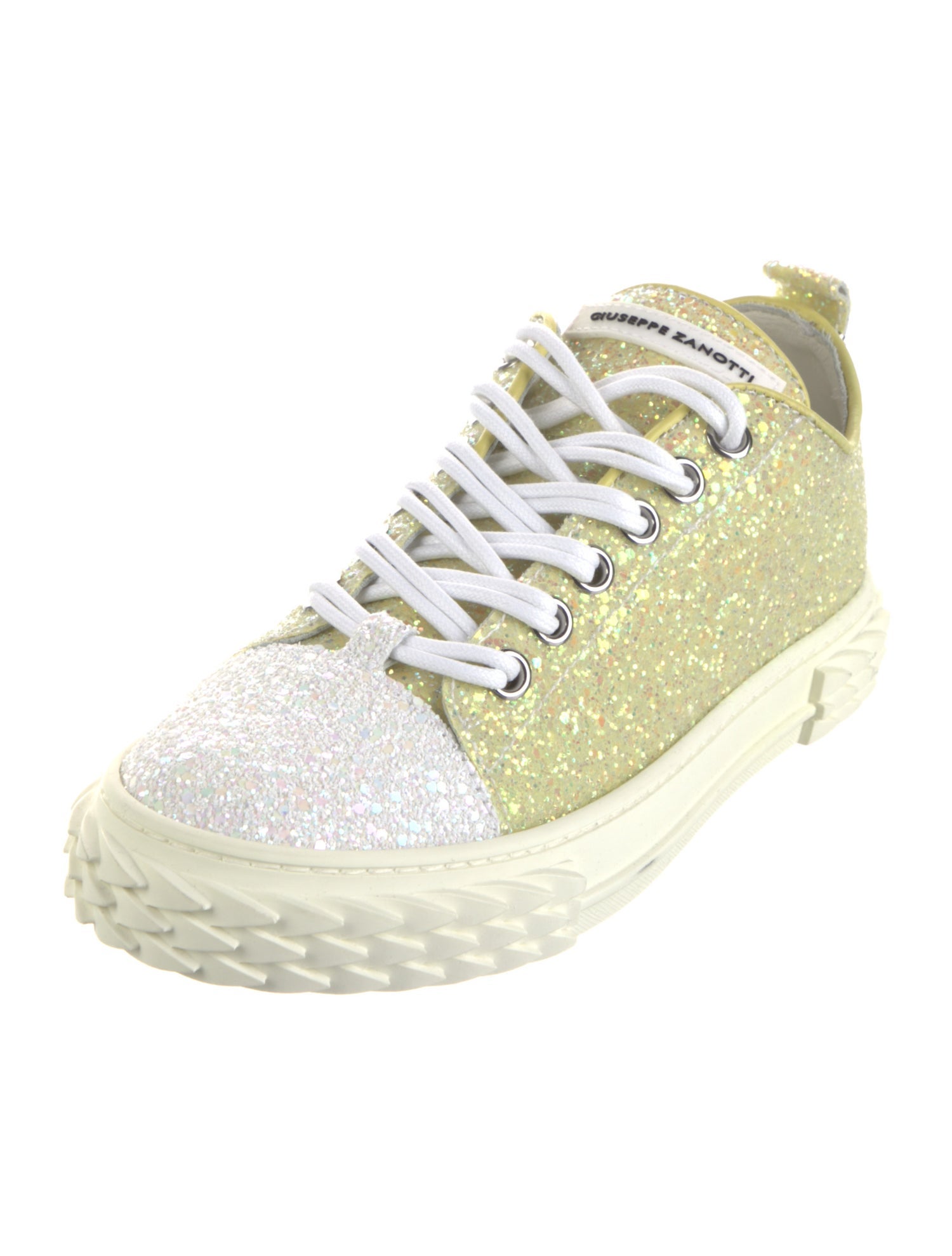 Giuseppe Zanotti Glitter Colorblock Pattern Sneakers w/ Tags