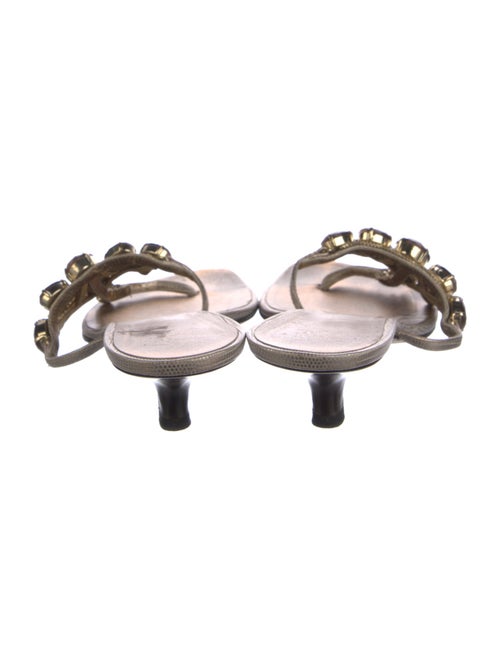 Giuseppe Zanotti Leather Crystal Embellishments Slides