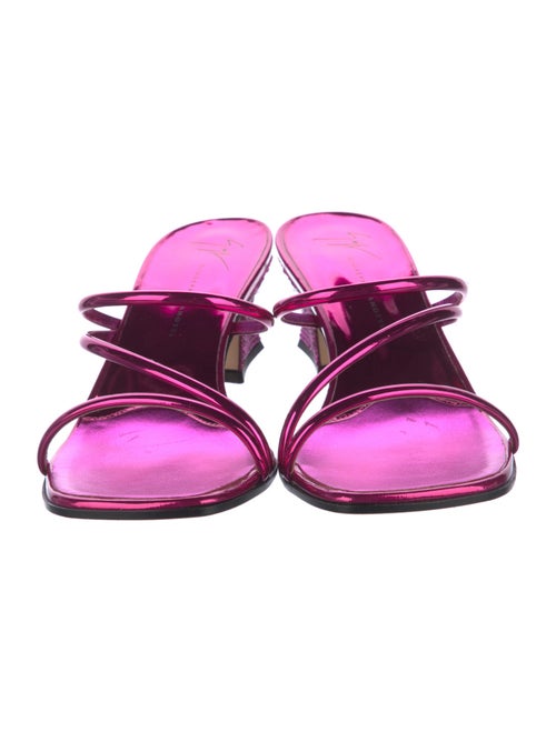 Giuseppe Zanotti Leather Crystal Embellishments Slides