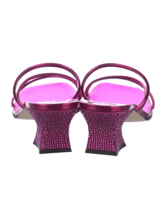 Giuseppe Zanotti Leather Crystal Embellishments Slides