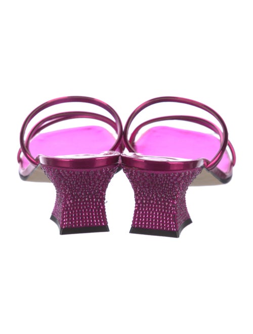 Giuseppe Zanotti Leather Crystal Embellishments Slides