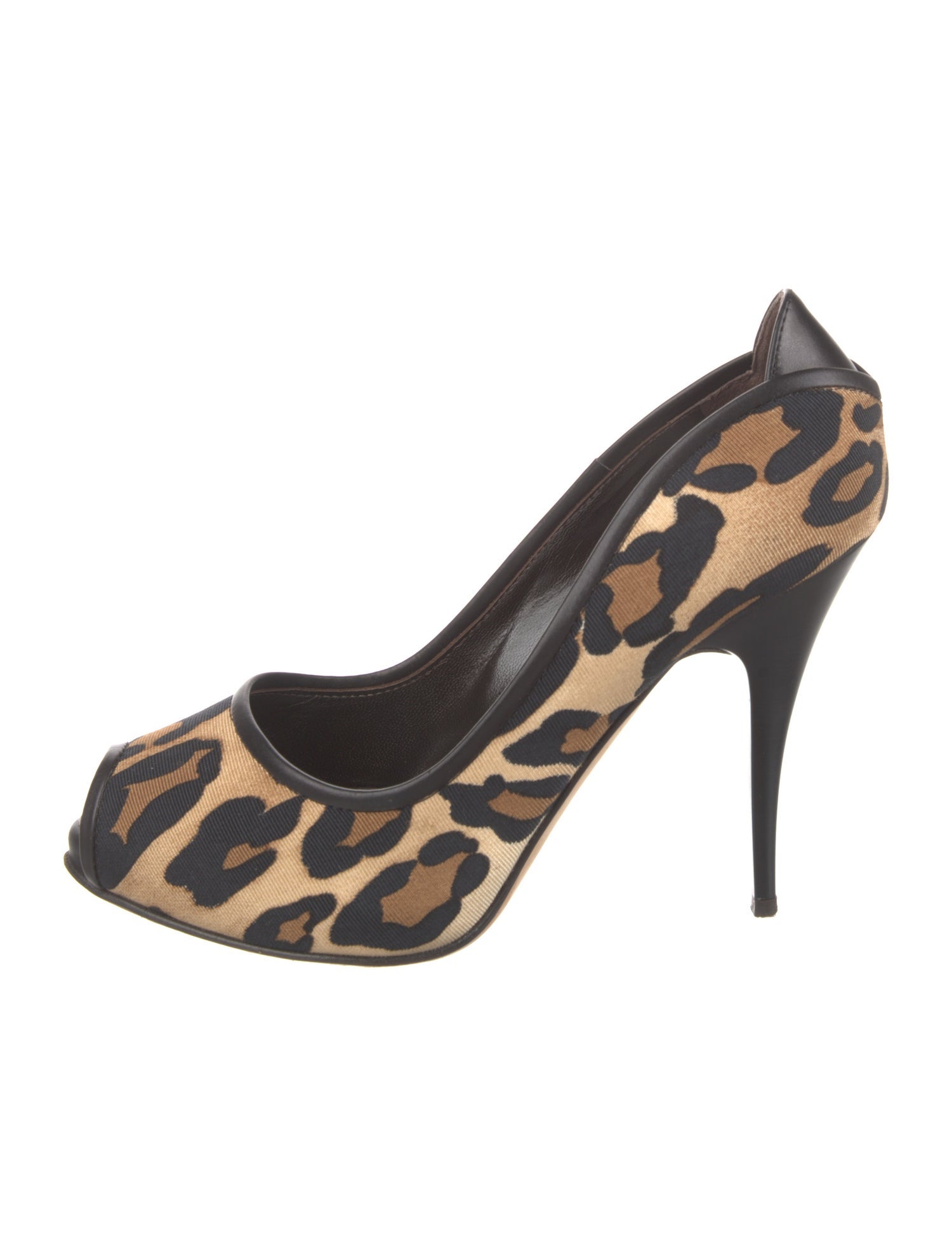 Giuseppe Zanotti Canvas Printed Slingback Pumps