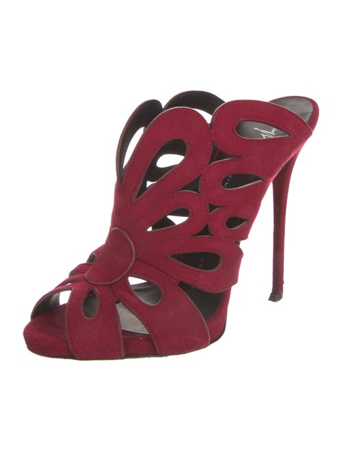 Giuseppe Zanotti Suede Cutout Accent Slides