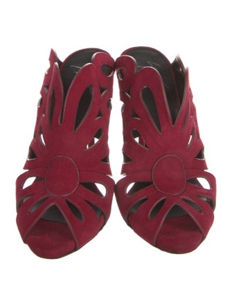 Giuseppe Zanotti Suede Cutout Accent Slides