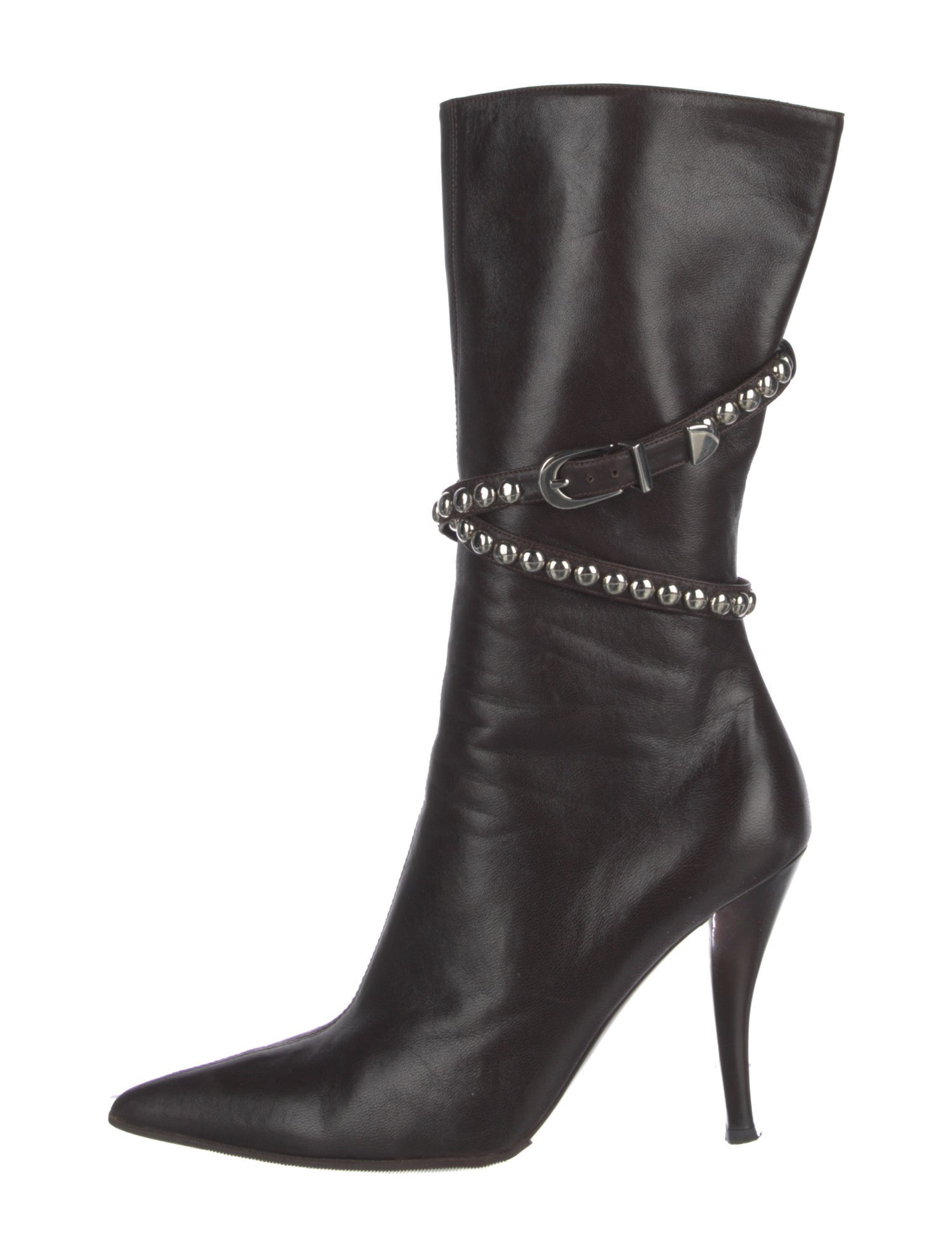Giuseppe Zanotti Leather Studded Accents Boots