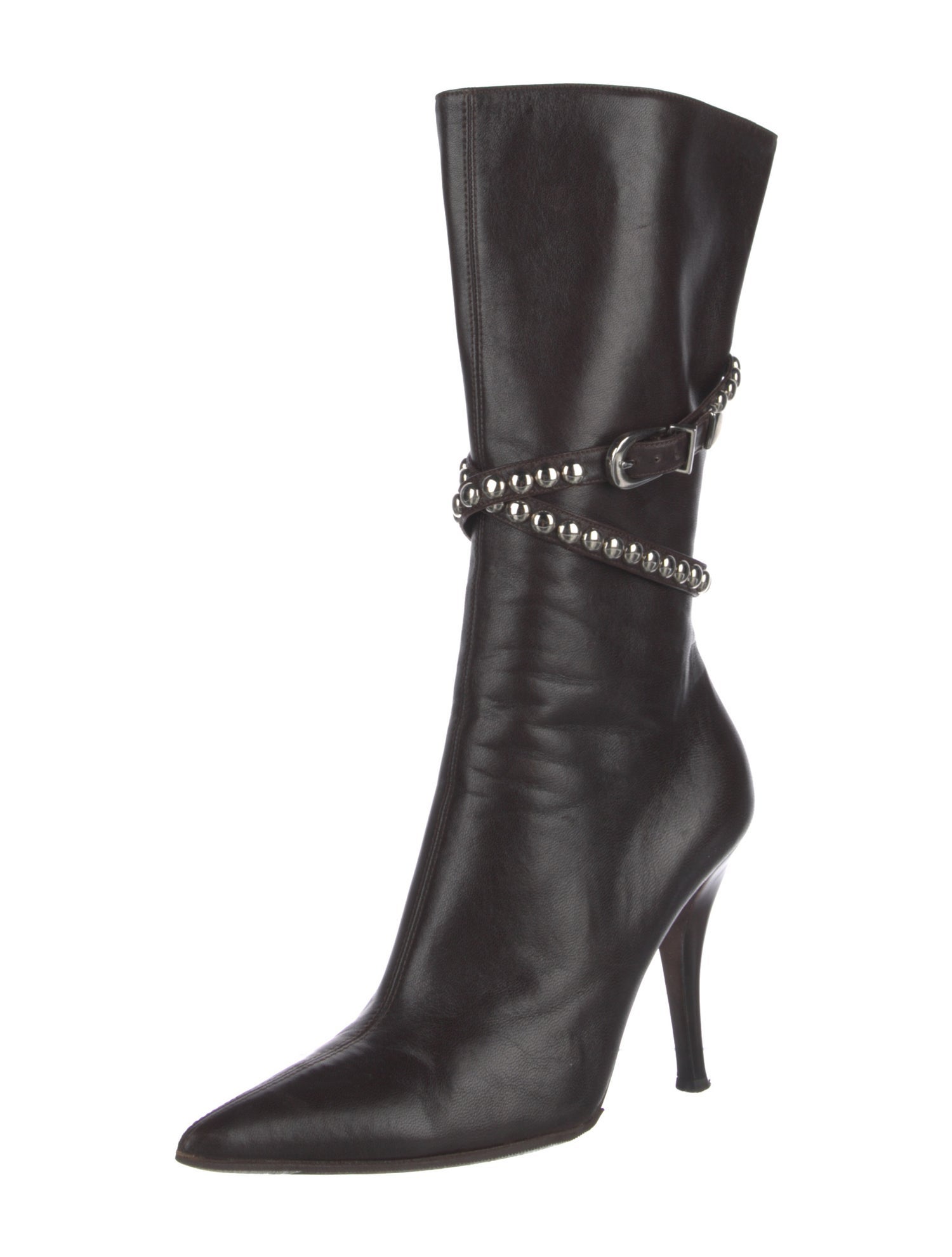 Giuseppe Zanotti Leather Studded Accents Boots