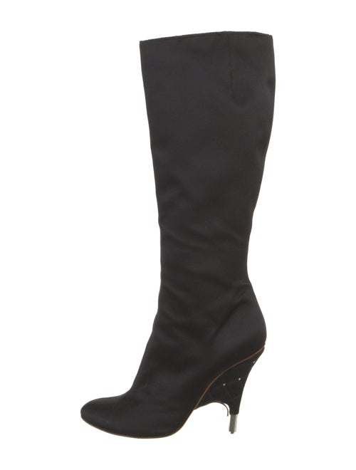Giuseppe Zanotti Quilted Pattern Satin Boots