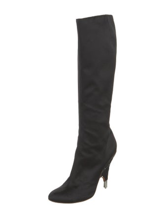 Giuseppe Zanotti Quilted Pattern Satin Boots