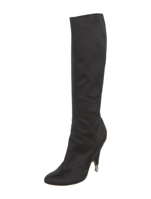 Giuseppe Zanotti Quilted Pattern Satin Boots
