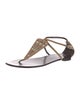 Giuseppe Zanotti Suede T-Strap Sandals