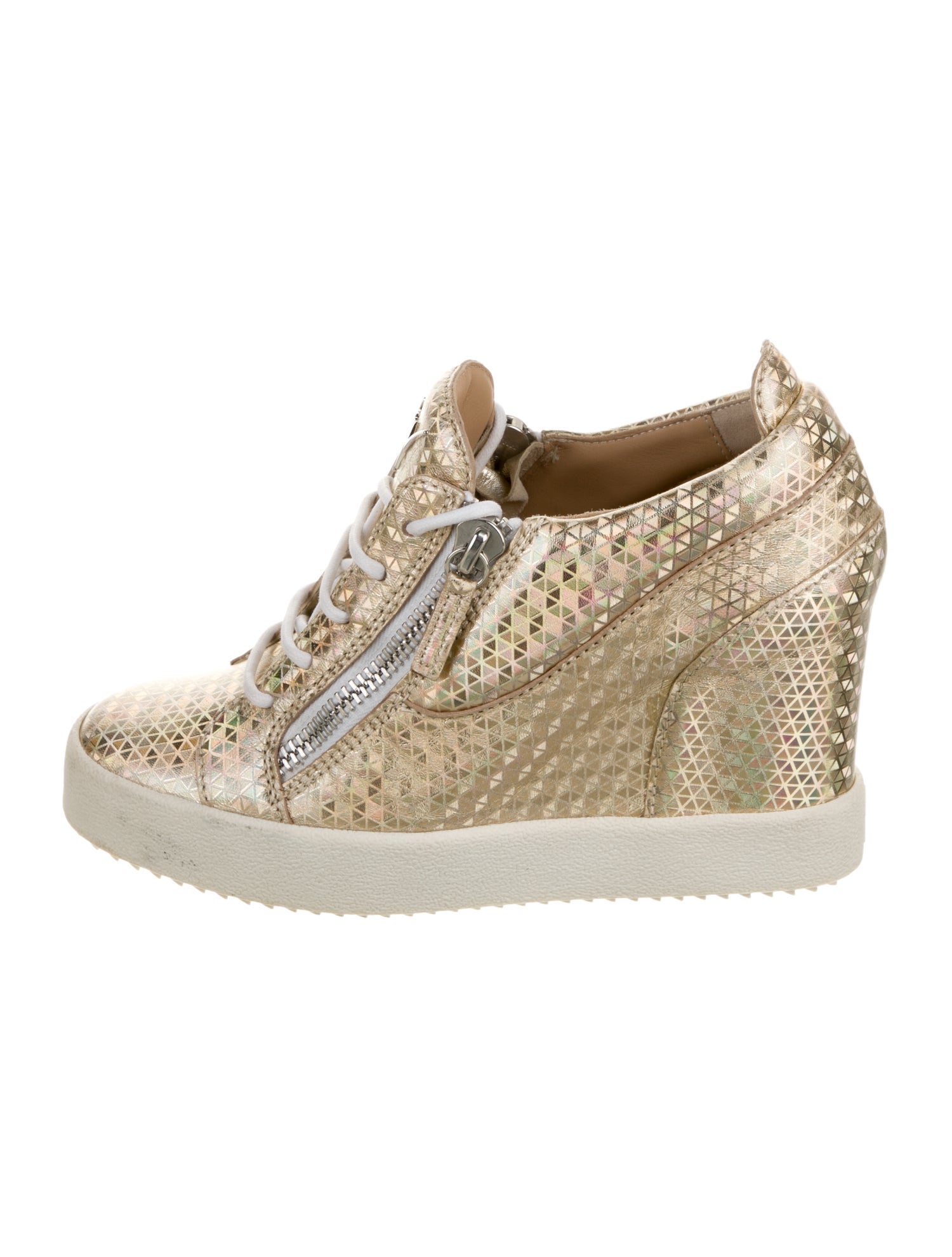 Giuseppe Zanotti Embossed Leather Colorblock Pattern Pumps