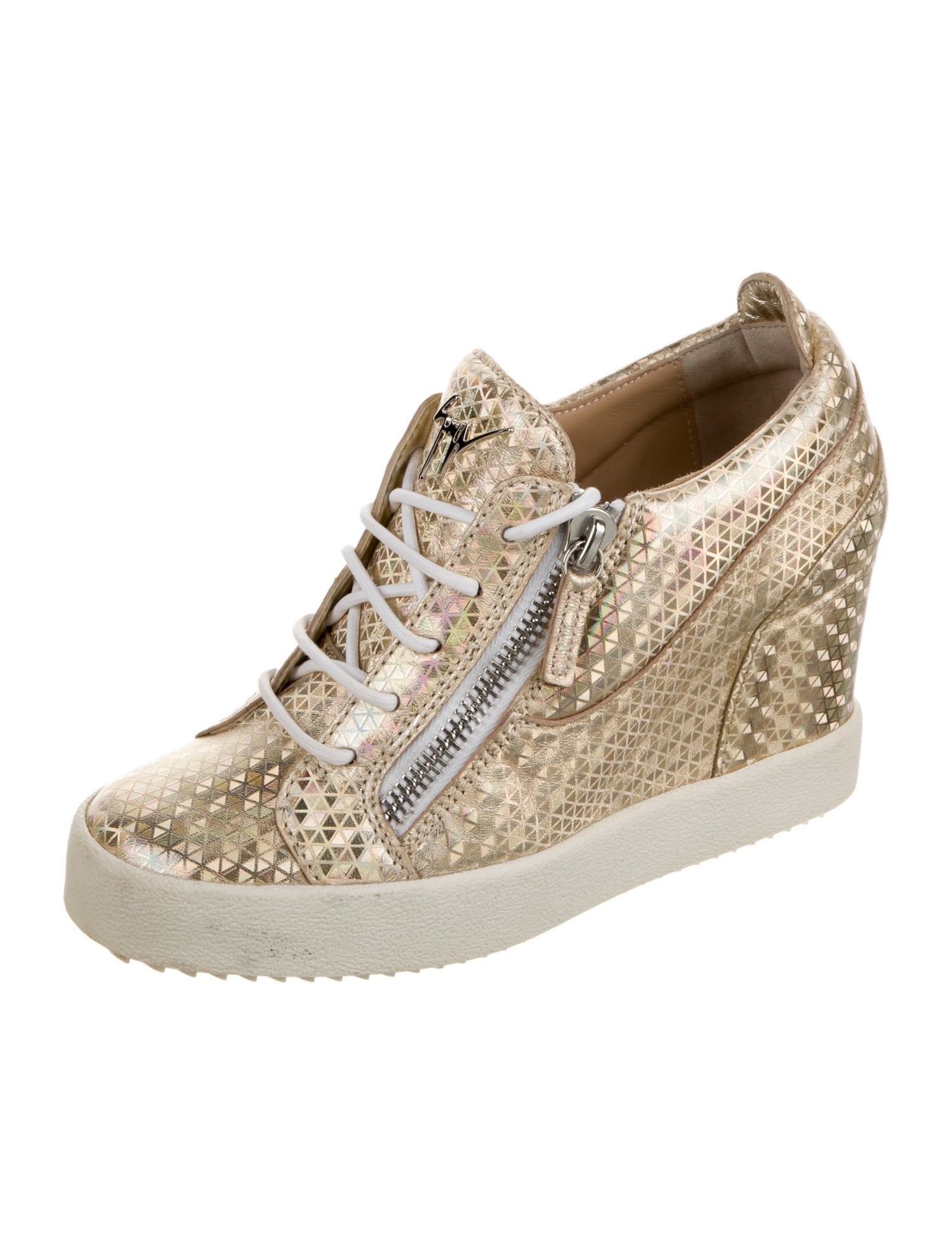 Giuseppe Zanotti Embossed Leather Colorblock Pattern Pumps