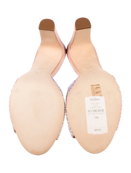 Giuseppe Zanotti Suede Crystal Embellishments Slides
