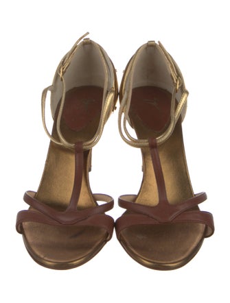 Giuseppe Zanotti Leather T-Strap Sandals