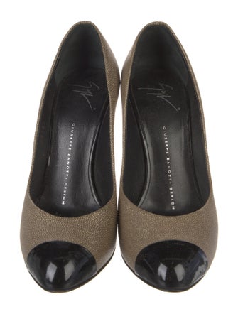 Giuseppe Zanotti Leather Colorblock Pattern Pumps