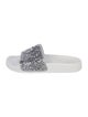 Giuseppe Zanotti Leather Glitter Accents Slides