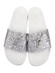 Giuseppe Zanotti Leather Glitter Accents Slides