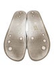 Giuseppe Zanotti Leather Glitter Accents Slides
