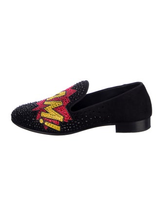 Giuseppe Zanotti Suede Graphic Print Loafers