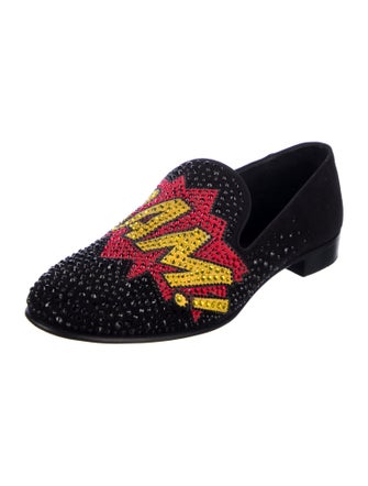 Giuseppe Zanotti Suede Graphic Print Loafers