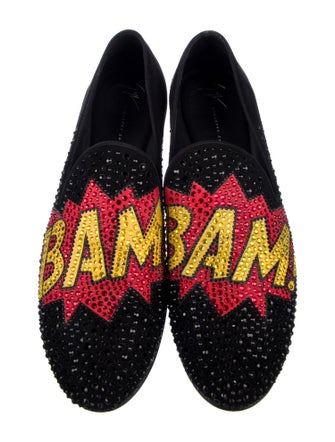 Giuseppe Zanotti Suede Graphic Print Loafers