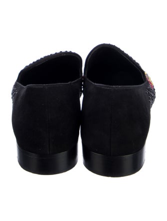 Giuseppe Zanotti Suede Graphic Print Loafers