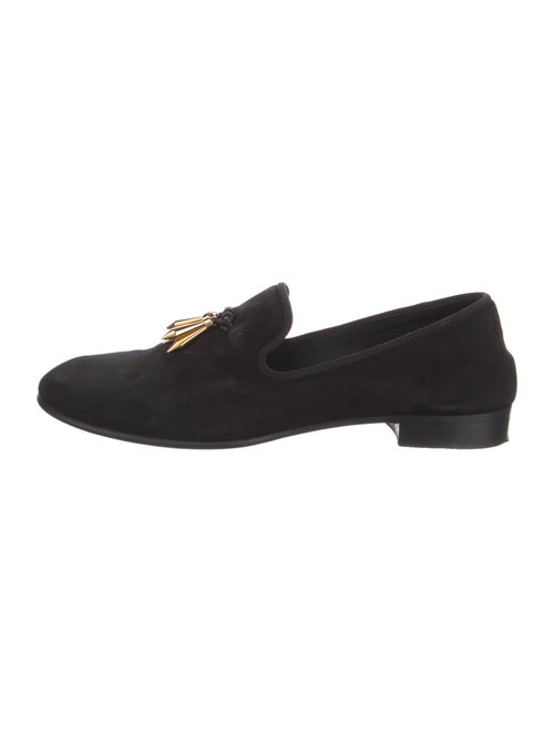Giuseppe Zanotti Suede Crystal Embellishments Loafers