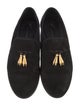 Giuseppe Zanotti Suede Crystal Embellishments Loafers