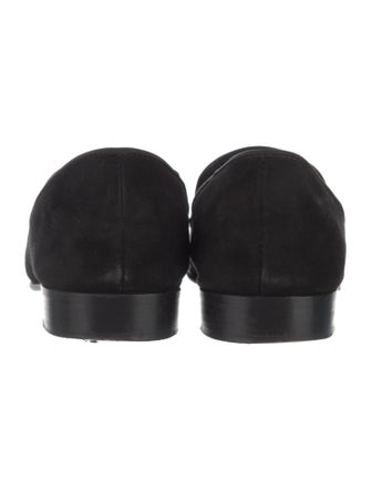 Giuseppe Zanotti Suede Crystal Embellishments Loafers