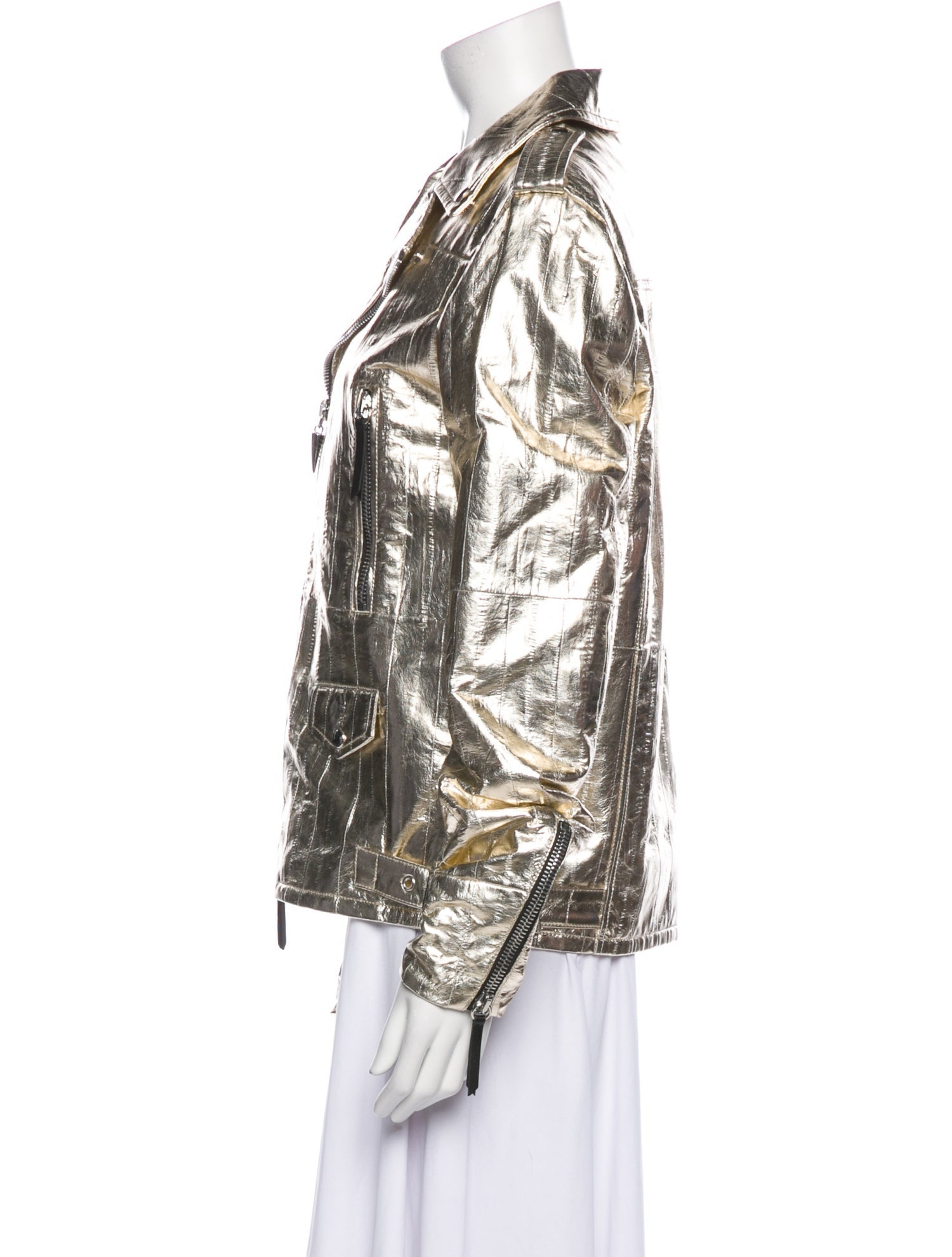 Giuseppe Zanotti Leather Printed Biker Jacket w/ Tags