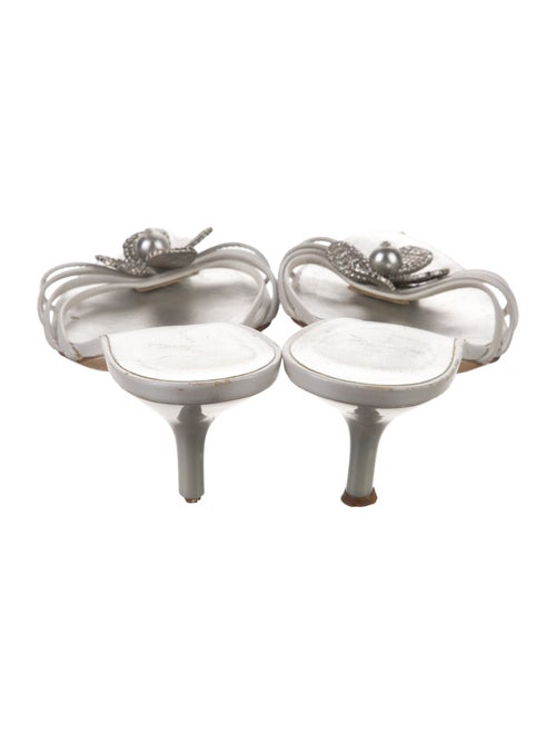 Giuseppe Zanotti Leather Crystal Embellishments Slides