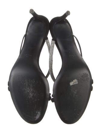 Giuseppe Zanotti Suede Crystal Embellishments Slides