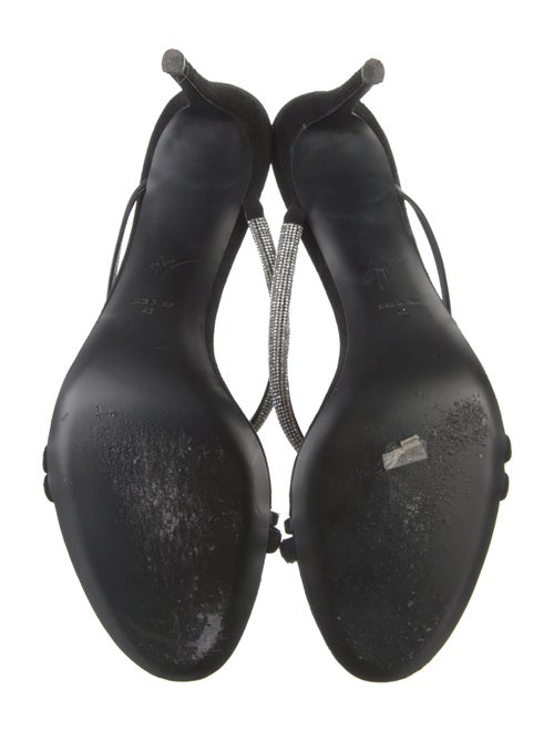Giuseppe Zanotti Suede Crystal Embellishments Slides