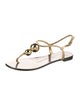 Giuseppe Zanotti Leather Crystal Embellishments T-Strap Sandals