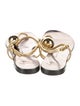 Giuseppe Zanotti Leather Crystal Embellishments T-Strap Sandals