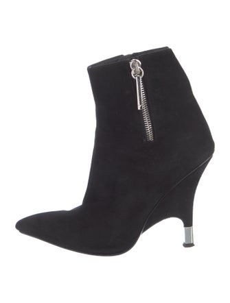 Giuseppe Zanotti Suede Chain-Link Accents Sock Boots