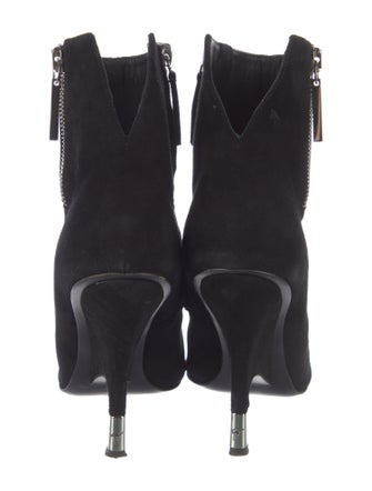 Giuseppe Zanotti Suede Chain-Link Accents Sock Boots