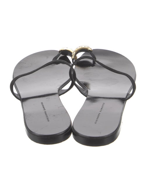 Giuseppe Zanotti Leather Crystal Embellishments Slides