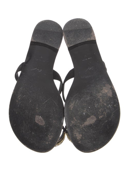 Giuseppe Zanotti Leather Crystal Embellishments Slides