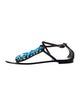 Giuseppe Zanotti Suede Crystal Embellishments T-Strap Sandals